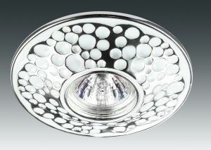 Встраиваемый декоративный светильник PATTERN белый/хром IP20 GX5.3 50W 12V 370218 ― ТРИ ПЛАФОНА