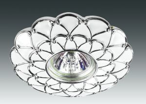Встраиваемый декоративный светильник PATTERN белый/хром IP20 GX5.3 50W 12V 370224 ― ТРИ ПЛАФОНА