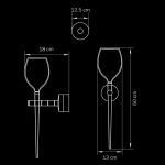 Бра META D'UOVO 1х40W E14 черный/серый арт.807611