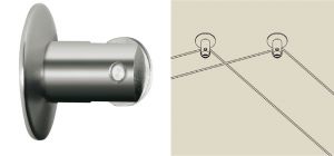 Натяжная пружина для присоединения к стене, 1 пара Wire Systems 8207 ― ТРИ ПЛАФОНА