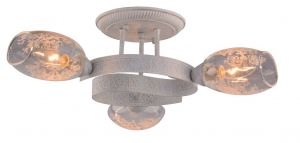 Потолочная люстра BETTINA бело-золотой/прозрачный с рисунком E14 3*40W 220V A1296PL-3WG ― ТРИ ПЛАФОНА