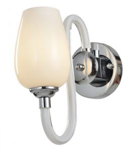 Бра декоративное LAVINIA хром/белый E14 1*40W 220V арт.A1404AP-1WH ― ТРИ ПЛАФОНА