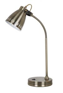 Настольная лампа LUNED античная бронза E27 1*60W 220V A2214LT-1AB ― ТРИ ПЛАФОНА