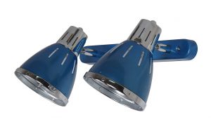 Спот две лампы MARTED хром/синий E27 2*60W 220V A2215AP-2BL ― ТРИ ПЛАФОНА