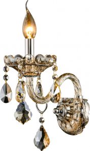 Бра декоративное хрустальное "свеча" VERSAILLES хром E14 1*40W A2590AP-1CC ― ТРИ ПЛАФОНА