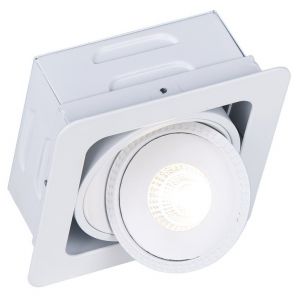 Встраиваемый светильник поворотный светодиодный STUDIO белый LED 1*7W 665Lm 3000K A3007PL-1WH ― ТРИ ПЛАФОНА