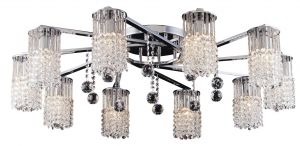 Хрустальная люстра потолочная CASCATA хром E14 10*60W A3028PL-10CC ― ТРИ ПЛАФОНА