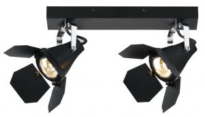 Спот две лампы CINEMA черный GU10 2*50W A3092AP-2BK ― ТРИ ПЛАФОНА
