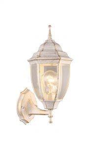 Настенный светильник уличный PEGASUS бело-золотой E27 1*60W 220V арт.A3151AL-1WG ― ТРИ ПЛАФОНА