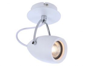 Спот один плафон ATLANTIS белый GU10 1*50W 220V A4004AP-1WH ― ТРИ ПЛАФОНА