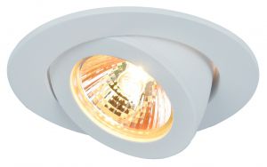 Встраиваемый светильник поворотный ACCENTO белый GU10/G5,3 1*50W 220V арт.A4009PL-1WH ― ТРИ ПЛАФОНА