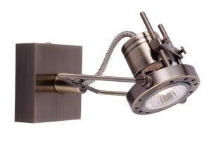 Спот одна лампа COSTRUTTORE античная бронза GU10 1*50W 220V A4300AP-1AB ― ТРИ ПЛАФОНА