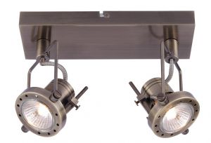 Спот две лампы COSTRUTTORE античная бронза GU10 2*50W 220V A4300AP-2AB ― ТРИ ПЛАФОНА