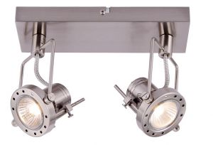 Спот две лампы COSTRUTTORE матовое серебро GU10 2*50W 220V A4300AP-2SS ― ТРИ ПЛАФОНА