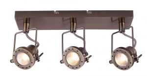 Спот три лампы COSTRUTTORE античная бронза GU10 3*50W 220V A4300PL-3AB ― ТРИ ПЛАФОНА