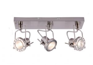 Спот три лампы COSTRUTTORE матовое серебро GU10 3*50W 220V A4300PL-3SS ― ТРИ ПЛАФОНА