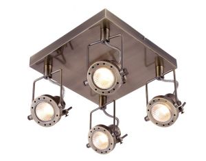 Спот четыре лампы COSTRUTTORE античная бронза GU10 4*50W 220V A4300PL-4AB ― ТРИ ПЛАФОНА
