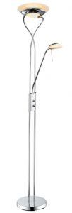 Торшер с диммером с лампой для чтения DUETTO хром R7S-118mm+G9 1*230W+1*33W A4399PN-2CC ― ТРИ ПЛАФОНА