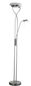 Торшер с диммером с лампой для чтения DUETTO матовое серебро R7S-118mm+G9 1*230W+1*33W A4399PN-2SS ― ТРИ ПЛАФОНА