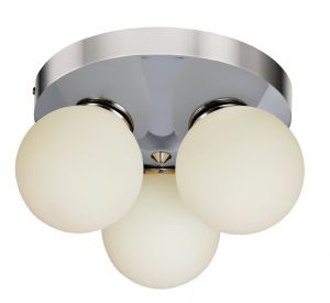 Потолочный светильник влагозащищенный AQUA хром/белый G9 3*33W 220V IP44 арт.A4445PL-3CC ― ТРИ ПЛАФОНА