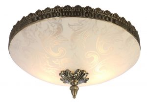 Потолочная люстра CROWN античная бронза E27 3*60W A4541PL-3AB ― ТРИ ПЛАФОНА