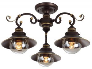 Потолочная люстра GRAZIOSO шоколад E27 3*60W 220V A4577PL-3CK ― ТРИ ПЛАФОНА