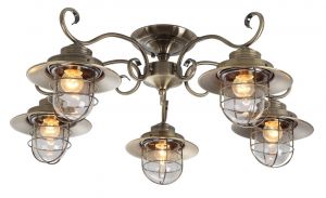 Потолочная люстра LANTERNA античная бронза E27 5*60W 220V A4579PL-5AB ― ТРИ ПЛАФОНА