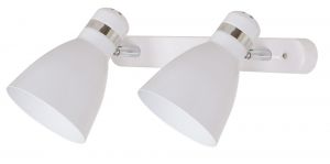 Спот две лампы MERCOLED хром/белый E27 2*60W 220V A5049AP-2WH ― ТРИ ПЛАФОНА