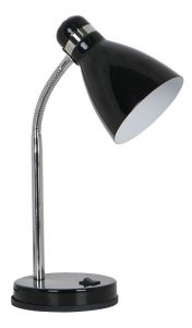 Настольная лампа регулируемая MERCOLED хром/черный E27 1*60W 220V A5049LT-1BK ― ТРИ ПЛАФОНА