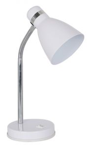 Настольная лампа регулируемая MERCOLED хром/белый E27 1*60W 220V A5049LT-1WH ― ТРИ ПЛАФОНА