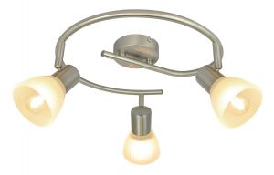Спот три плафона PARRY матовое серебро E14 3*40W 220V A5062PL-3SS ― ТРИ ПЛАФОНА