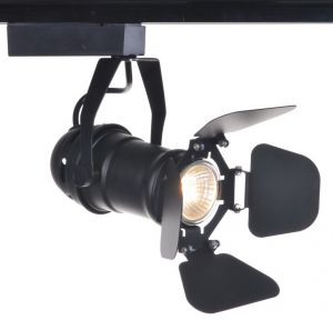 Спот для шинной системы TRACK LIGHTS черный GU10 1*50W 220V арт.A5319PL-1BK ― ТРИ ПЛАФОНА