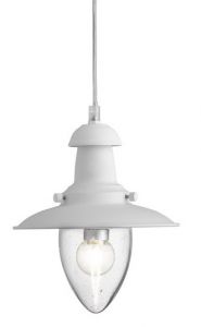 Подвесной светильник FISHERMAN белый/прозрачный E27 1*60W 220V арт.A5518SP-1WH ― ТРИ ПЛАФОНА
