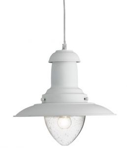 Подвесной светильник FISHERMAN белый/прозрачный E27 1*100W 220V арт.A5530SP-1WH ― ТРИ ПЛАФОНА