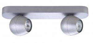 Спот два плафона SFERA матовое серебро GU10 2*50W 220V A5781AP-2SS ― ТРИ ПЛАФОНА