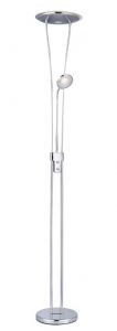 Торшер с диммером светодиодный с лампой для чтения DUETTO LED хром LED 1*18W+1*5W 1600Lm+400Lm 3000K A5905PN-2CC ― ТРИ ПЛАФОНА