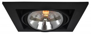 Встраиваемый светильник поворотный CARDANI черный G5,3 1*50W 220V A5935PL-1BK ― ТРИ ПЛАФОНА