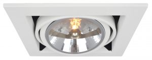 Встраиваемый светильник поворотный CARDANI белый G5,3 1*50W 220V A5935PL-1WH ― ТРИ ПЛАФОНА