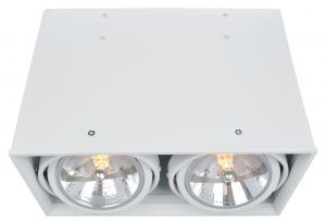 Накладной светильник поворотный CARDANI белый G5,3 2*50W 220V A5936PL-2WH ― ТРИ ПЛАФОНА