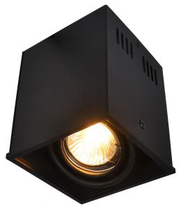 Накладной светильник поворотный CARDANI черный GU10 1*50W 220V арт.A5942PL-1BK ― ТРИ ПЛАФОНА