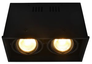 Накладной светильник поворотный CARDANI черный GU10 2*50W 220V арт.A5942PL-2BK ― ТРИ ПЛАФОНА
