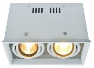 Накладной светильник поворотный CARDANI белый GU10 2*50W 220V арт.A5942PL-2WH ― ТРИ ПЛАФОНА
