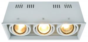 Накладной светильник поворотный CARDANI белый GU10 3*50W 220V арт.A5942PL-3WH ― ТРИ ПЛАФОНА