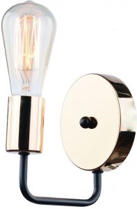 Бра декоративное GELO черный/золото E27 1*40W 220V A6001AP-1BK ― ТРИ ПЛАФОНА