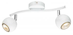 Спот две лампы PIATTO белый/хром GU10 2*50W 220V арт.A6251PL-2WH ― ТРИ ПЛАФОНА