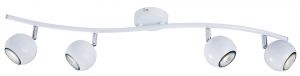 Спот четыре лампы PIATTO белый/хром GU10 4*50W 220V арт.A6251PL-4WH ― ТРИ ПЛАФОНА