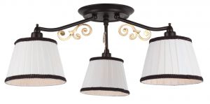 Потолочная люстра CAPRI коричневый с золотом E14 3*40 A6344PL-3BR ― ТРИ ПЛАФОНА