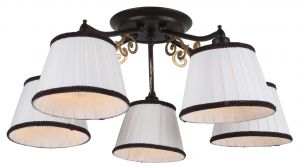 Потолочная люстра CAPRI коричневый с золотом E14 5*40 A6344PL-5BR ― ТРИ ПЛАФОНА