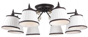 Потолочная люстра CAPRI коричневый с золотом E14 8*40 A6344PL-8BR ― ТРИ ПЛАФОНА
