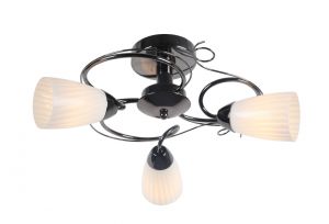 Потолочная люстра  ALESSIA черный хром/белый E14 3*40W 220V арт.A6545PL-3BC ― ТРИ ПЛАФОНА